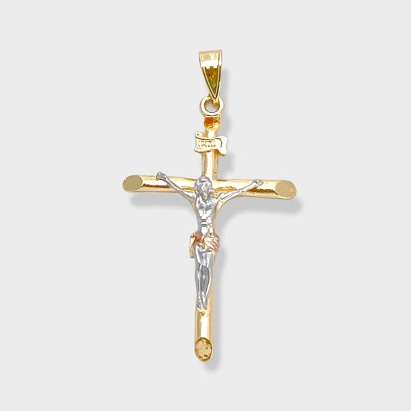 Square tri-color pendant gold-filled – Raf Rossi Gold Plated