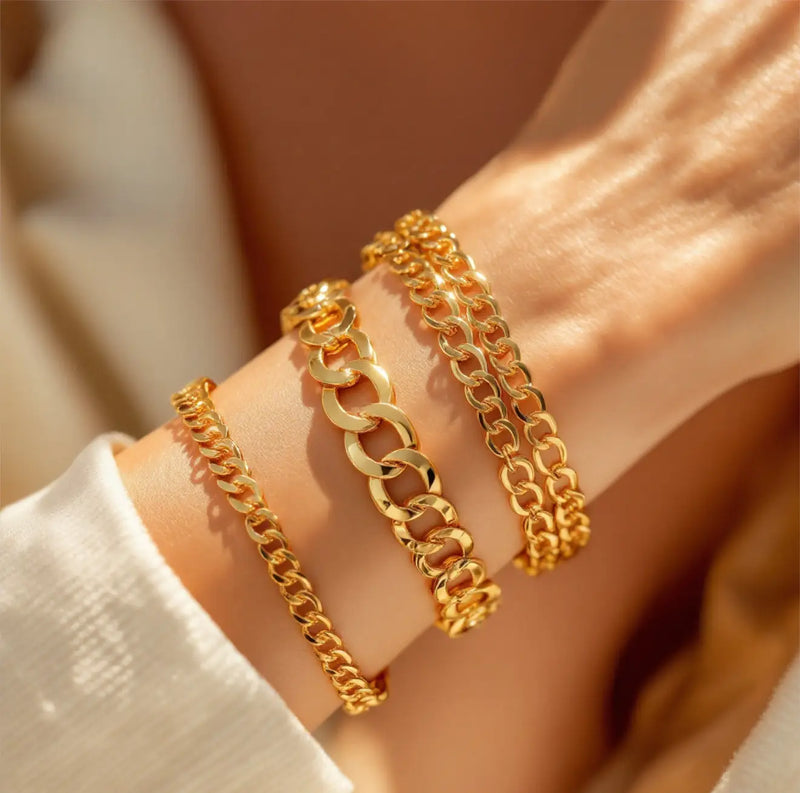 18K of Brazilian Gold Plated Bracelets