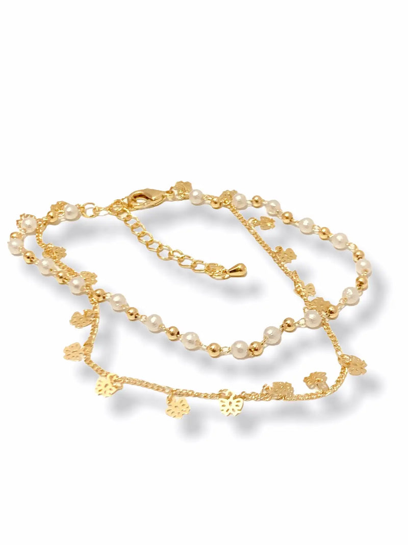 Anklets in 18k of Gold Layering