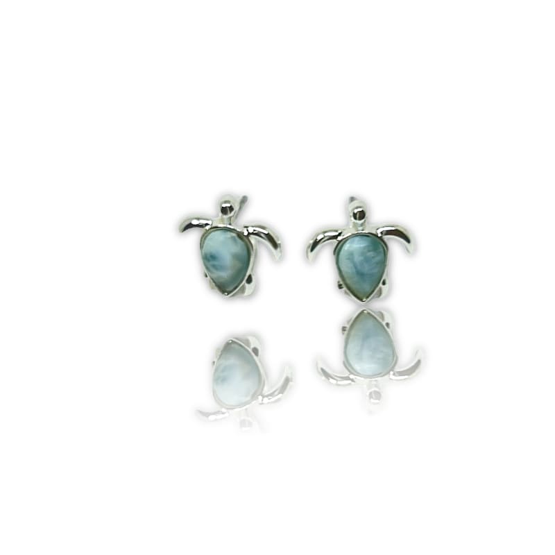 10mm larimar sterling silver turtle studs earrings earrings