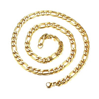 2.5mm figaro chain necklace in 18k of gold plated 28’’ chains