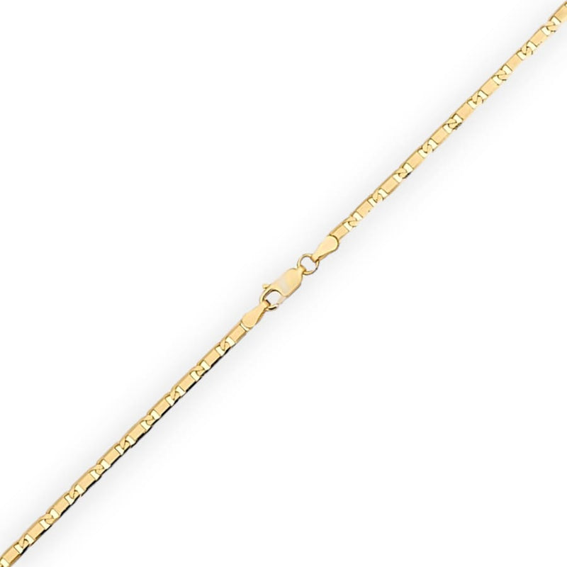 2mm wide valentino chain necklace in 14k solid gold 16’’ chains