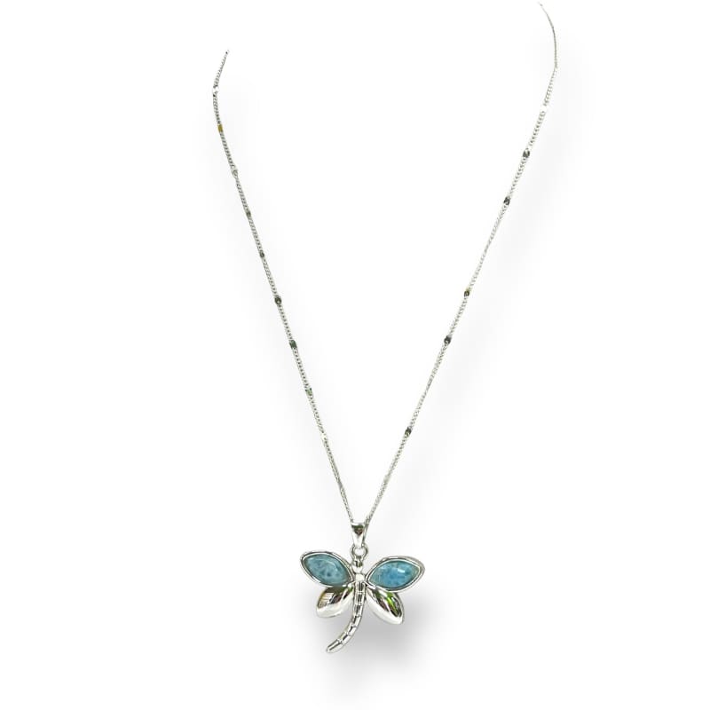 30mm larimar dragonfly charm pendant charms & pendants