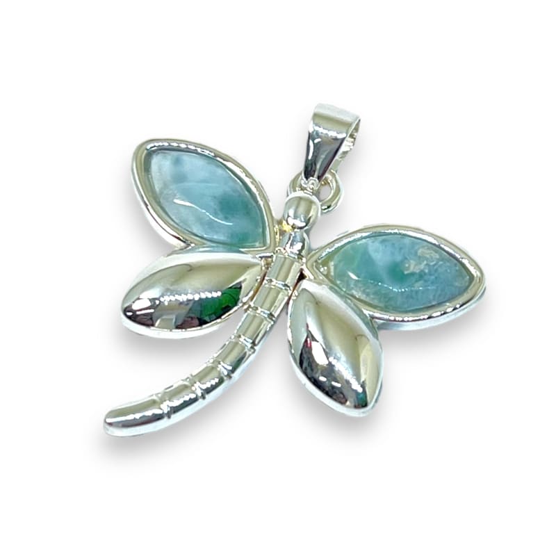 30mm larimar dragonfly charm pendant charms & pendants