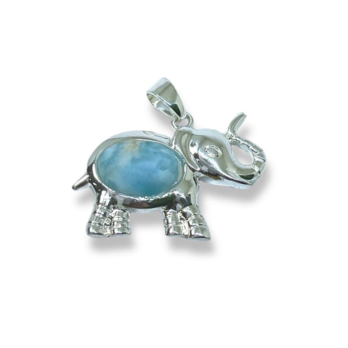 30mm larimar elephant charm pendant charms & pendants