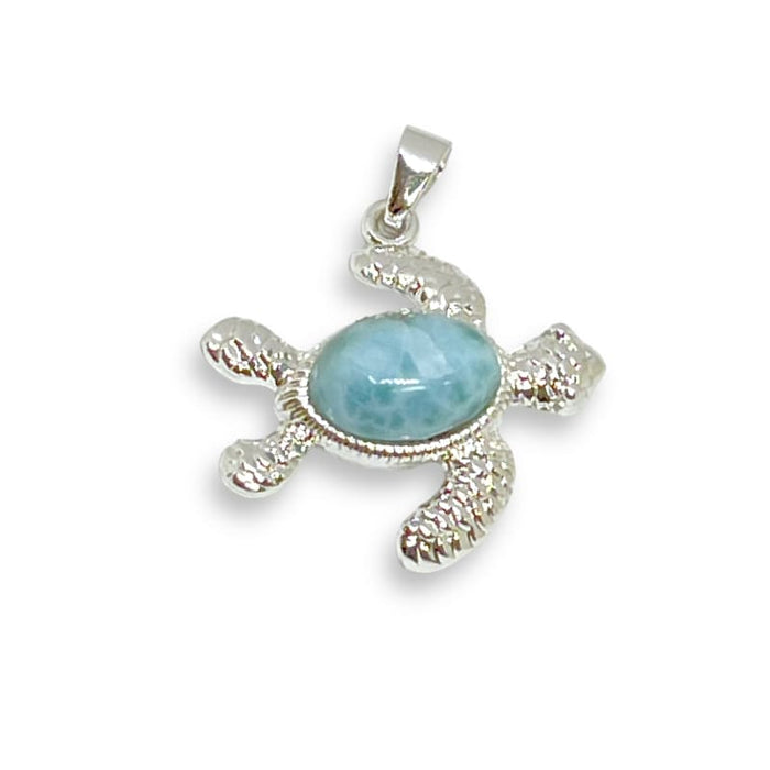 30mm larimar turtle charm pendant charms & pendants