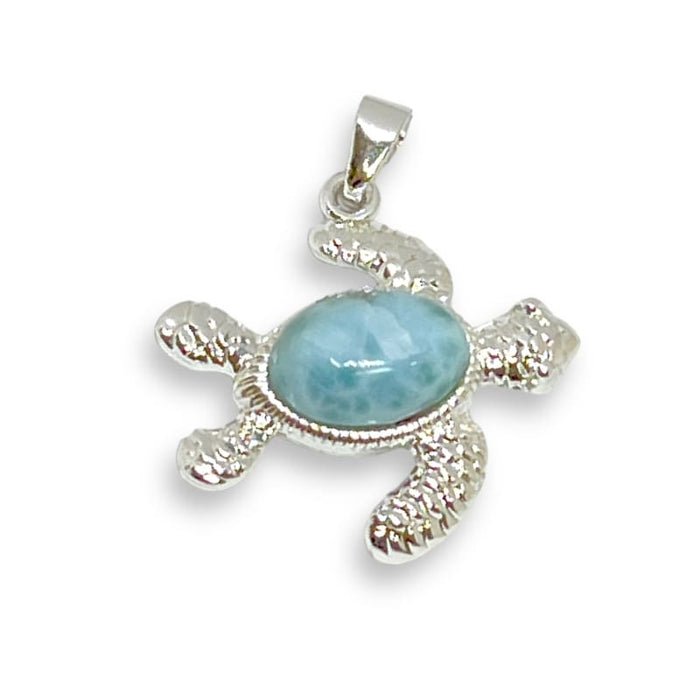 30mm larimar turtle charm pendant charms & pendants