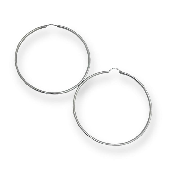 35mm circumference sterling silver mirror hoops earrings earrings