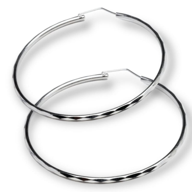 35mm circumference sterling silver mirror hoops earrings earrings