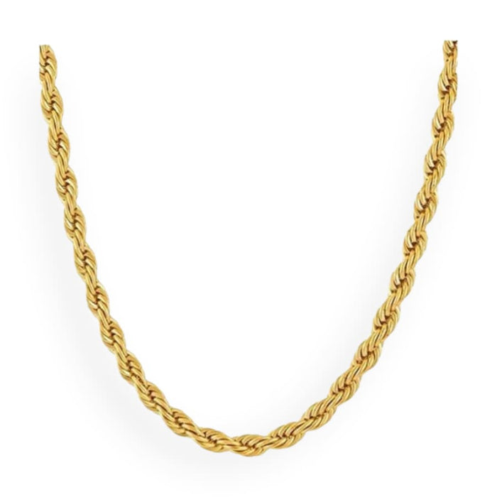 5mm rope chain 18kts of gold plated chains