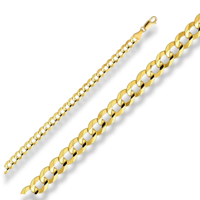 4mm curb links chain necklace in 18k of gold plated chains