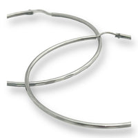 70mm circumference sterling silver mirror hoops earrings earrings