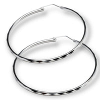 76mm circuference sterling silver mirror hoops earrings earrings