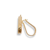 Mollie oval shape hoops earrings in 18k of gold plated earrings