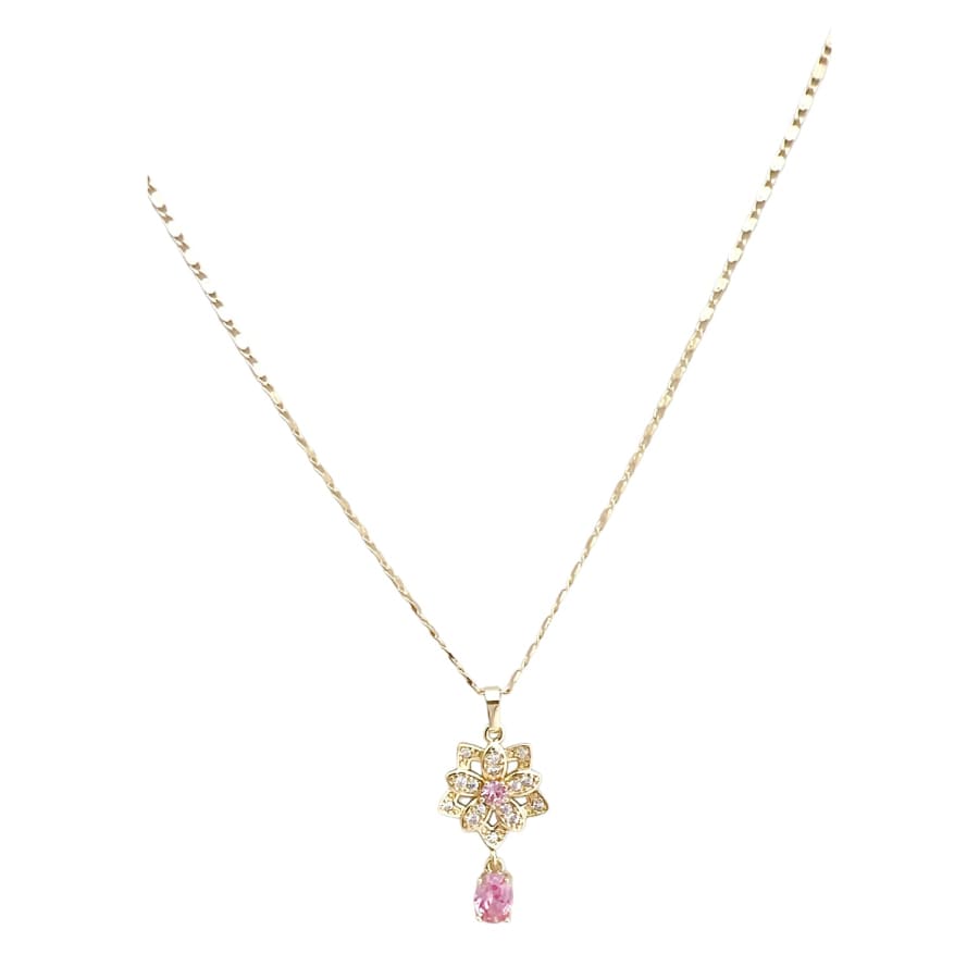 Antoinette pink gold-filled chain necklace chains