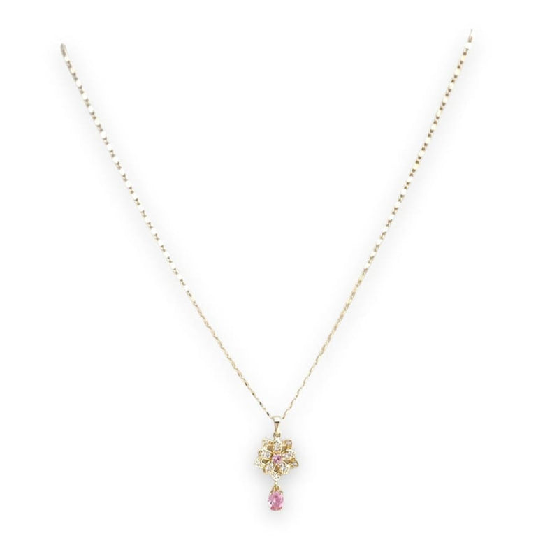 Antoinette pink gold-filled chain necklace chains