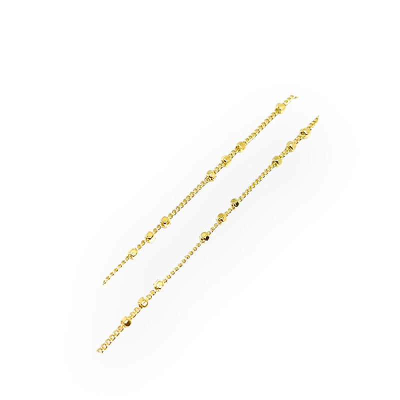 Ball chain necklace in 14k of gold plated chains