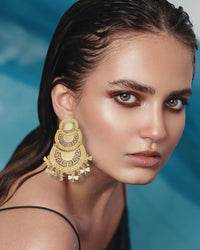 Butterflies mariachi dangles earrings in 18k of gold plated earrings