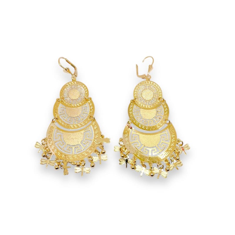 Butterflies mariachi dangles earrings in 18k of gold plated earrings