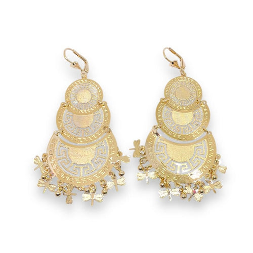 Butterflies mariachi dangles earrings in 18k of gold plated earrings