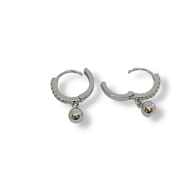 Cz huggies sterling silver hoops earrings earrings