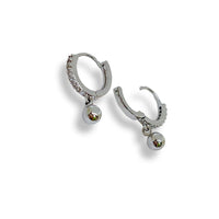 Cz huggies sterling silver hoops earrings earrings