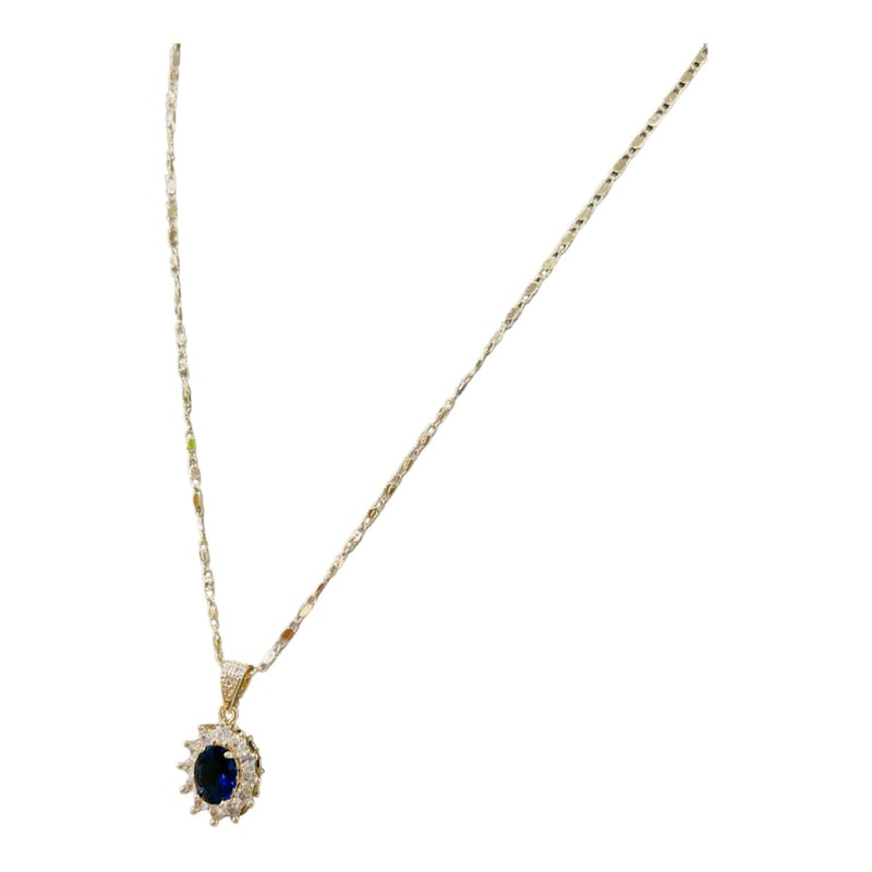 Diana crystals chain necklace in 18k of gold plated