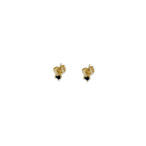 Ella dainty crystal studs gold-filled earrings black earrings