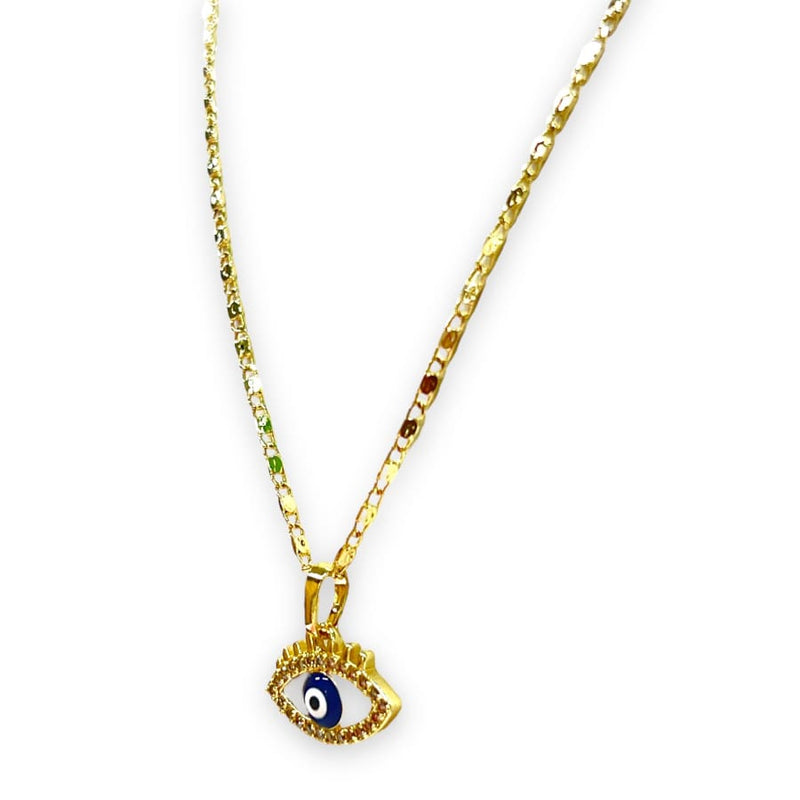 Evil eye gold-filled chain necklace chains