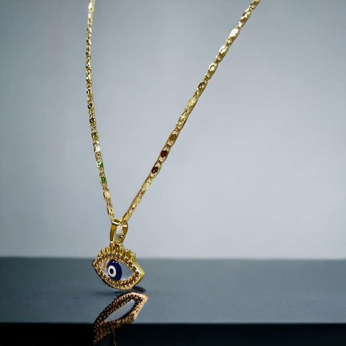 Evil eye gold-filled chain necklace chains