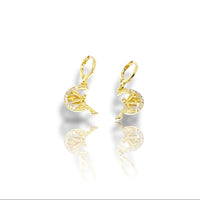 Fairy moon crystals drop earrings in 18k of gold plated earrings