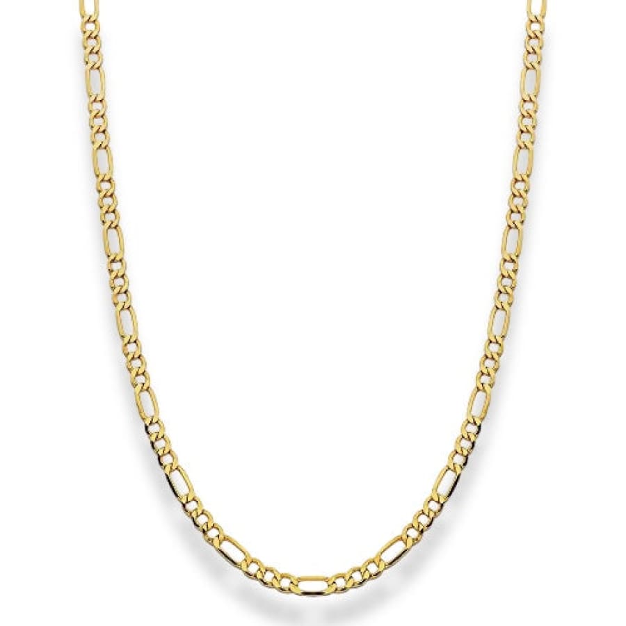 Figaro chain 3mm wide by 28” length gold filled