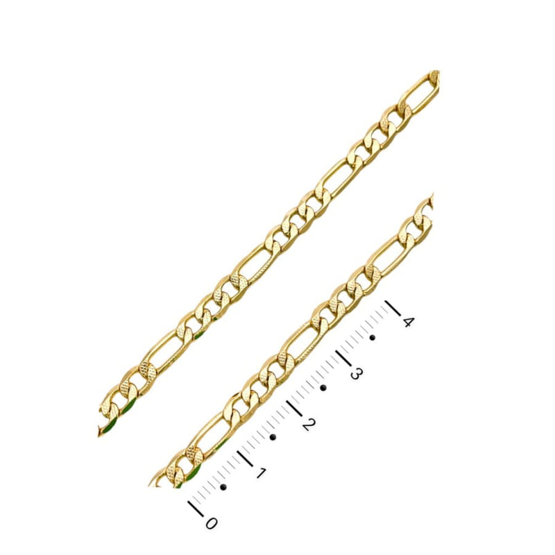 Figaro link diamond cut 3mm chain 18kts of gold plated chains