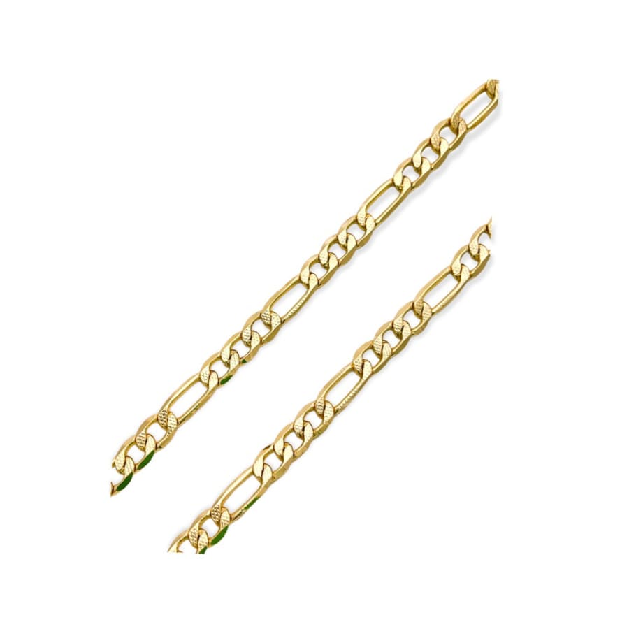 Figaro link diamond cut 3mm chain 18kts of gold plated chains