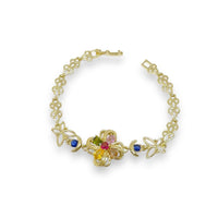 Fitha multi-color flower gold-filled bracelet bracelets