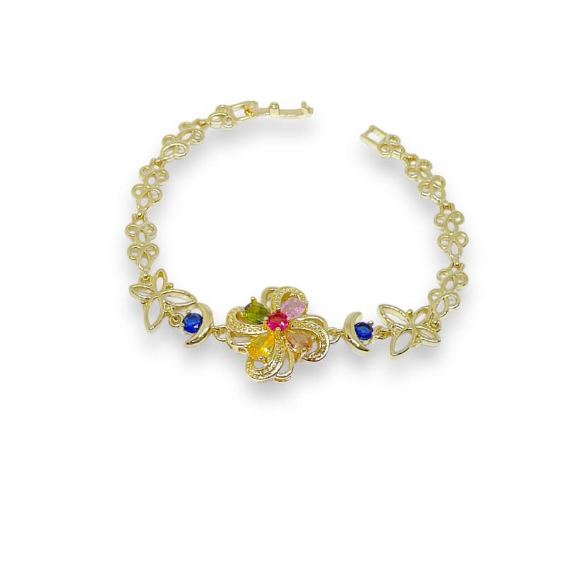 Fitha multi-color flower gold-filled bracelet bracelets