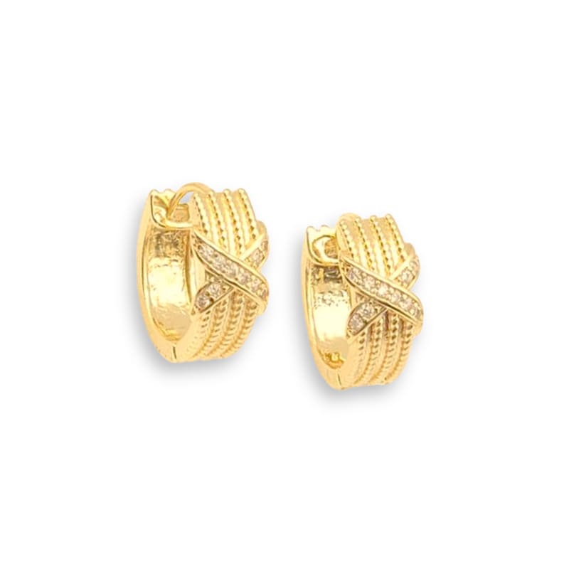 Helena gold-filled huggies earrings