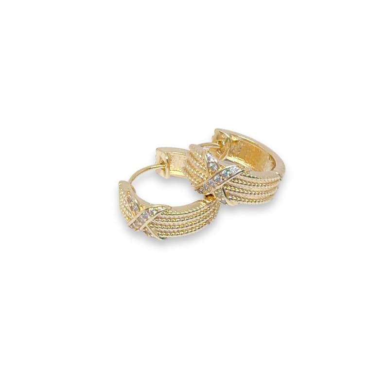 Helena gold-filled huggies earrings