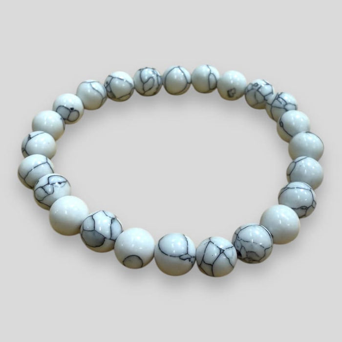 Howlite white and black stone bracelet tranquility patience calm amidst chaos bracelet