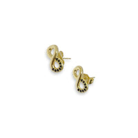 Infinity black cz gold- filled studs earrings earrings