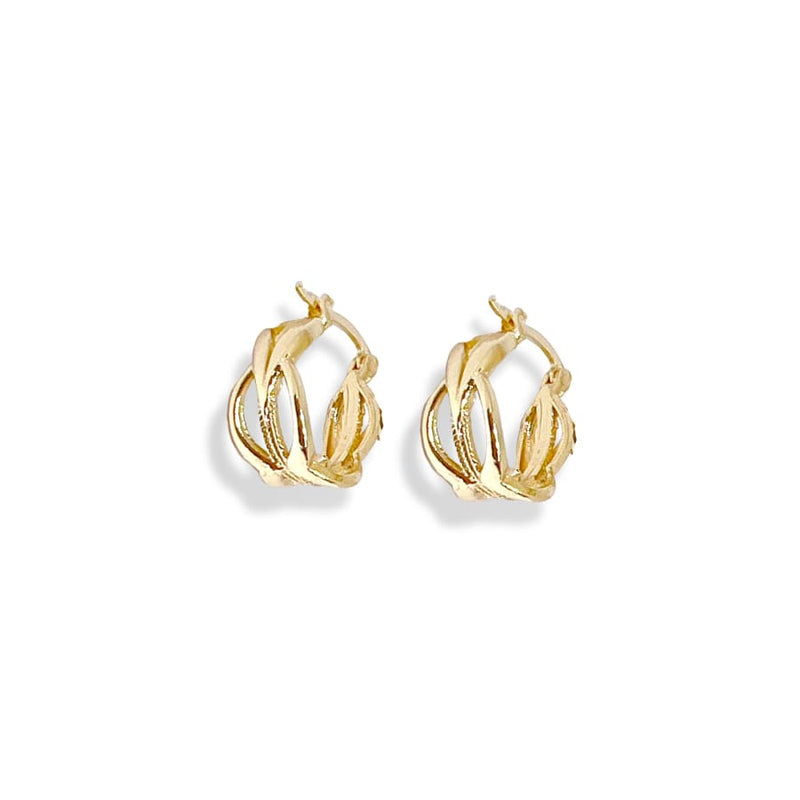 Lana basket wave hoop earrings in 18k of gold plated earrings