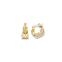 Lana basket wave hoop earrings in 18k of gold plated earrings