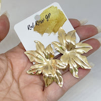 Leaf gold- filled studs earrings earrings