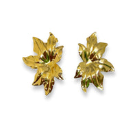 Leaf gold- filled studs earrings earrings