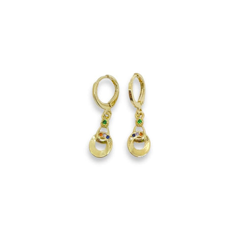 Screw-backs spheres studs gold over stainless steel earrings