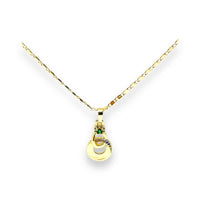 Lina multi-color stone cz gold-filled necklace pendant chains