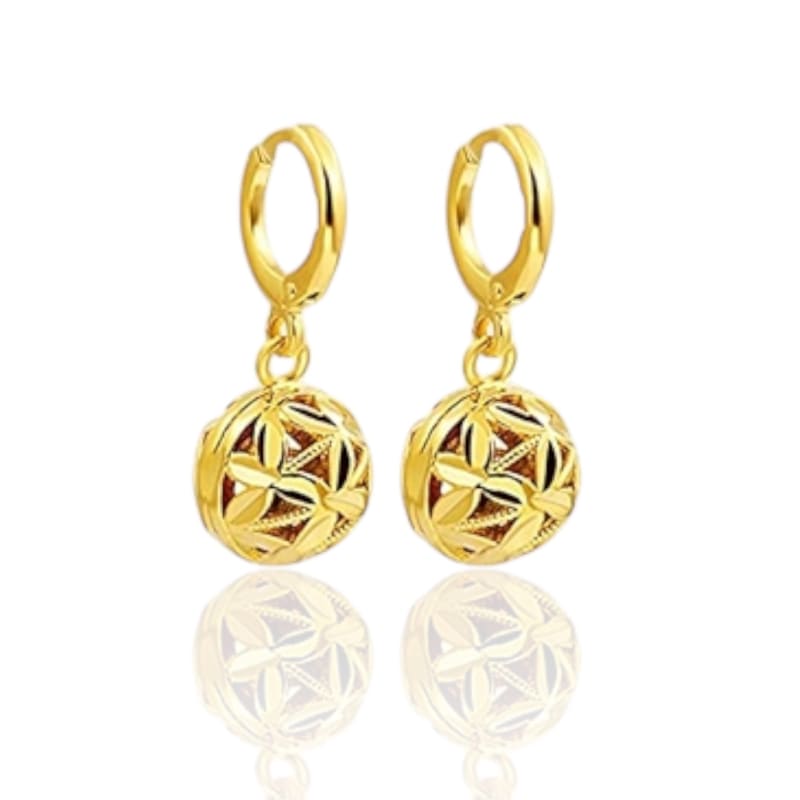 Marcella filigree sphere dangle gold-filled earrings earrings