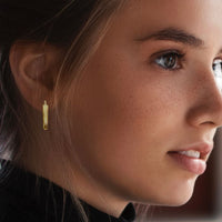 Mollie oval shape hoops earrings in 18k of gold plated earrings