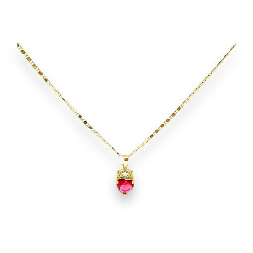 Ofelia red heart gold-filled chain necklace chains