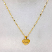 Personalized heart pendant gold filled anchor necklace chains